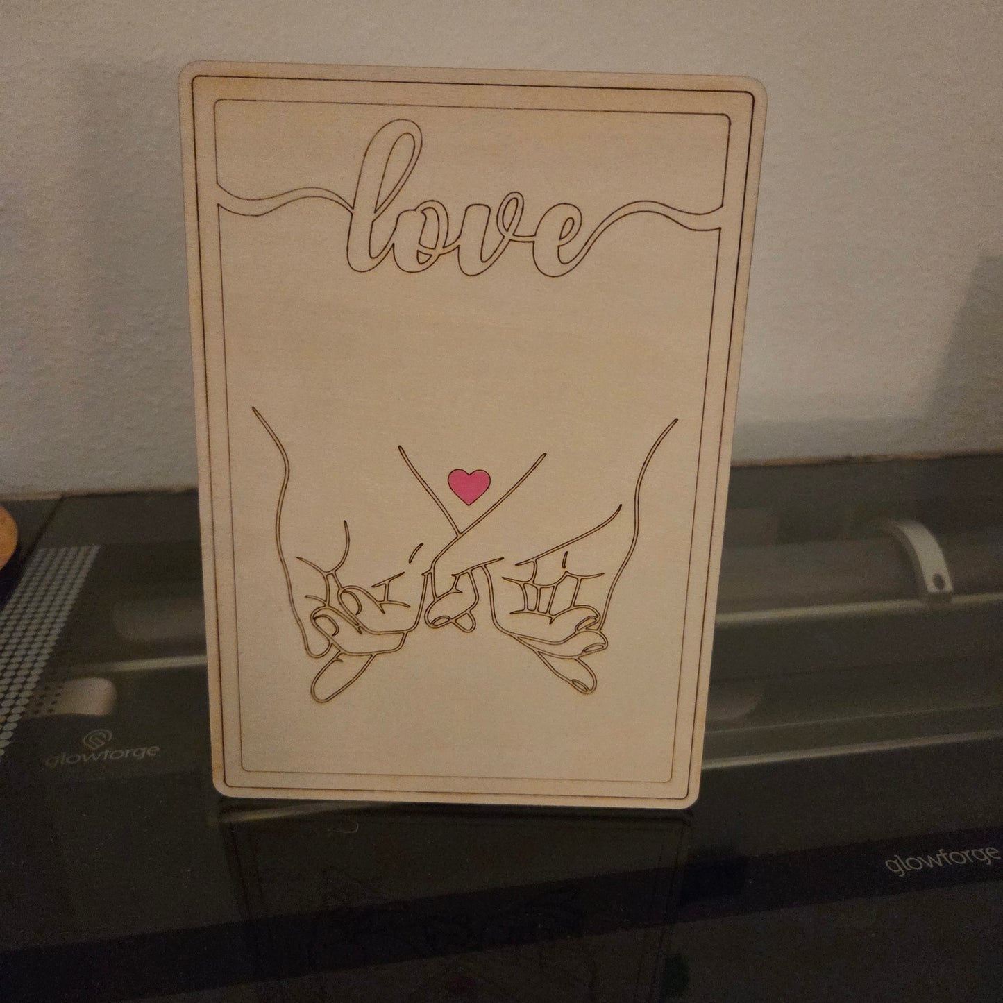 Love holding hands with stand