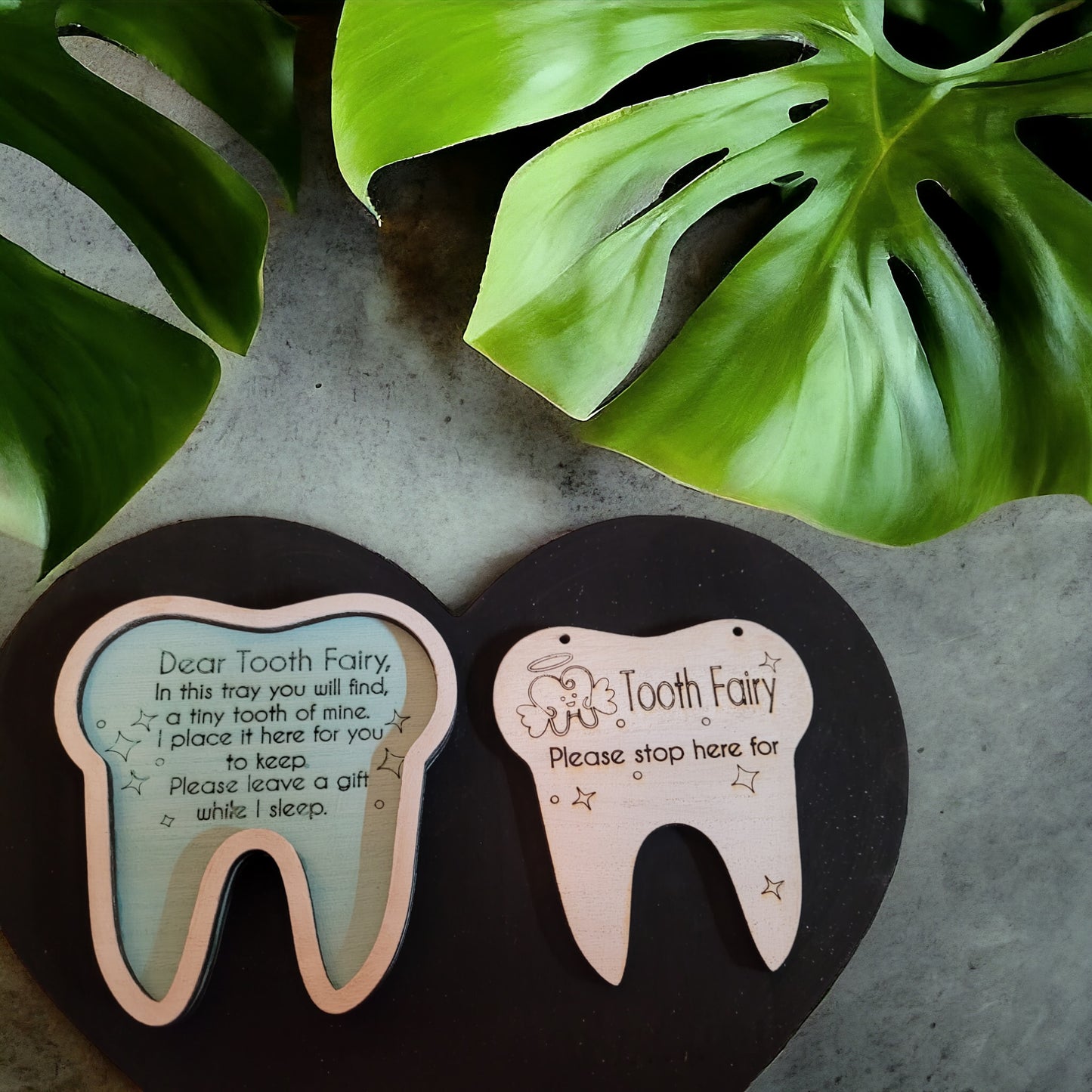 Boy's Tooth Fairy Tray with Door Sign