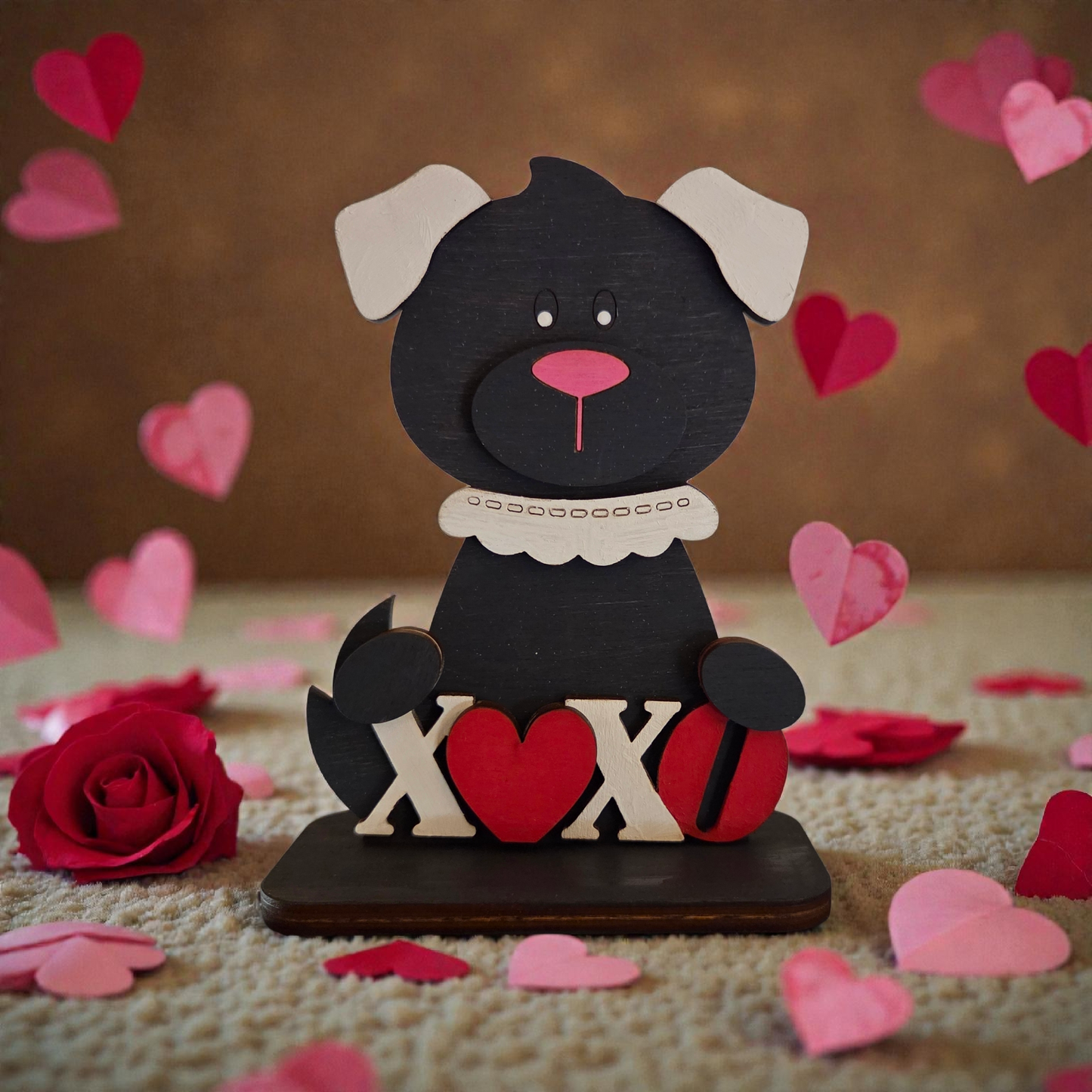 Valentines Dog Shelf Sitter