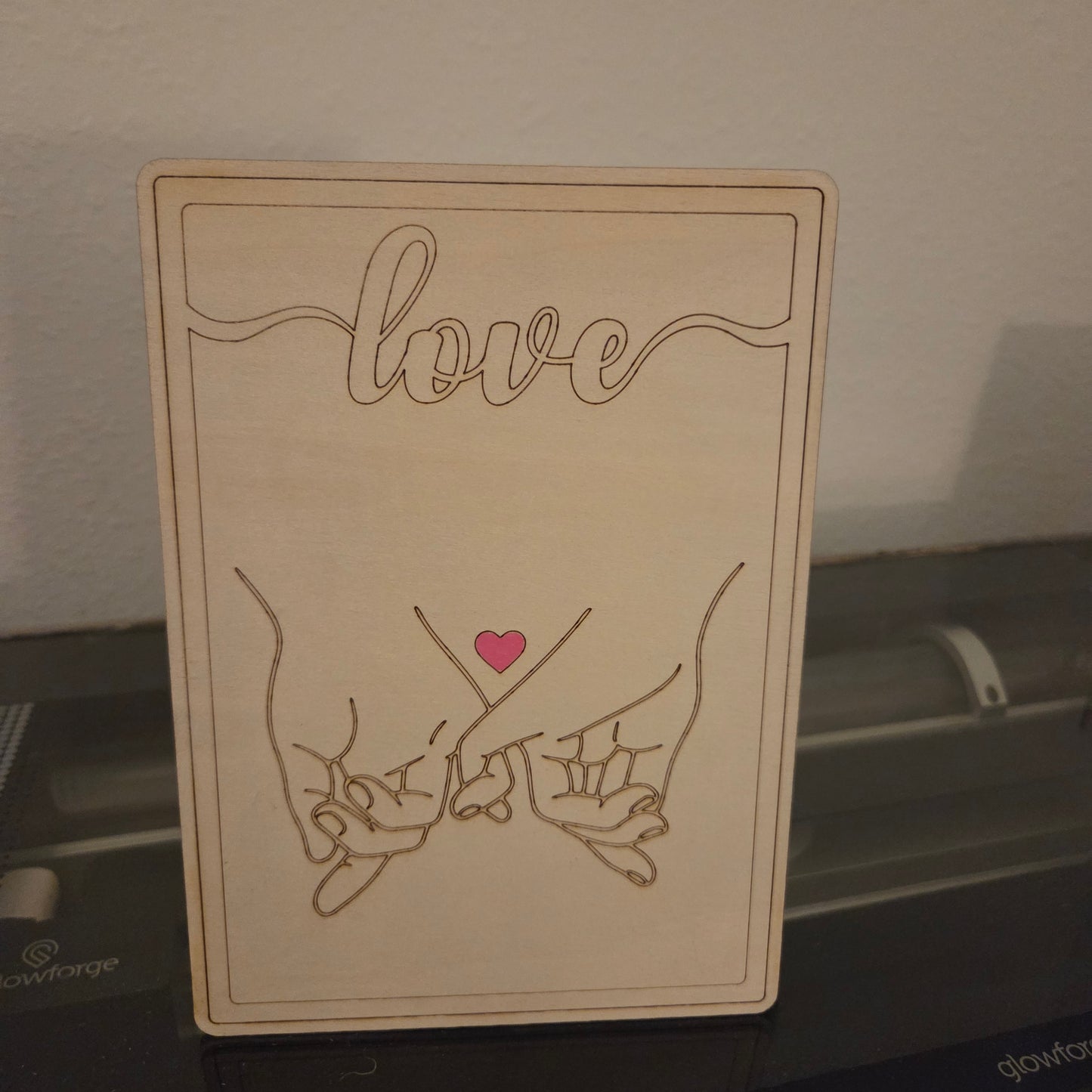 Love holding hands with stand