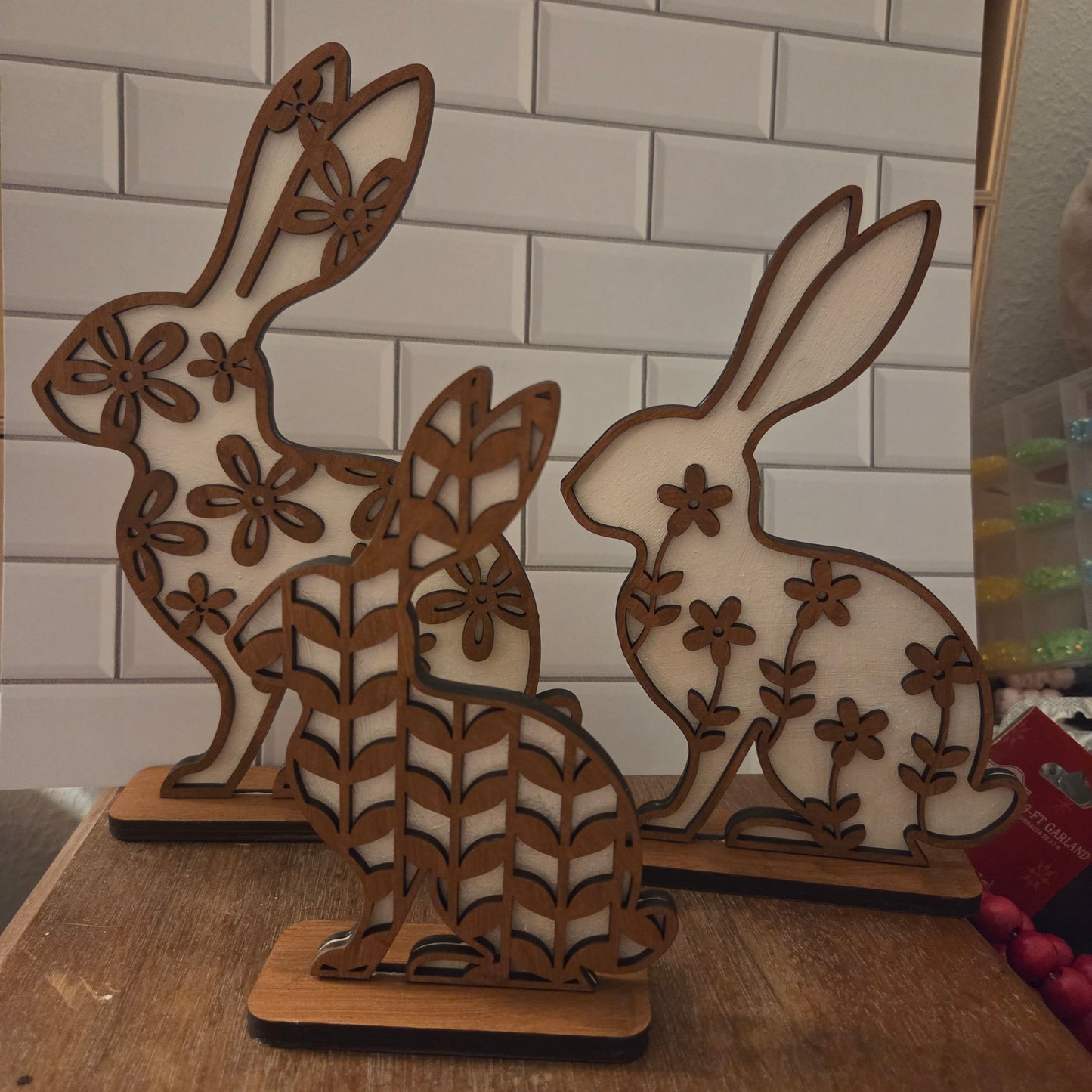 3 piece Bunny Shelf Sitter