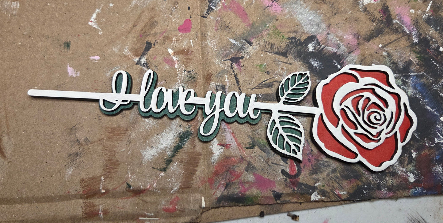 "I love you" roses