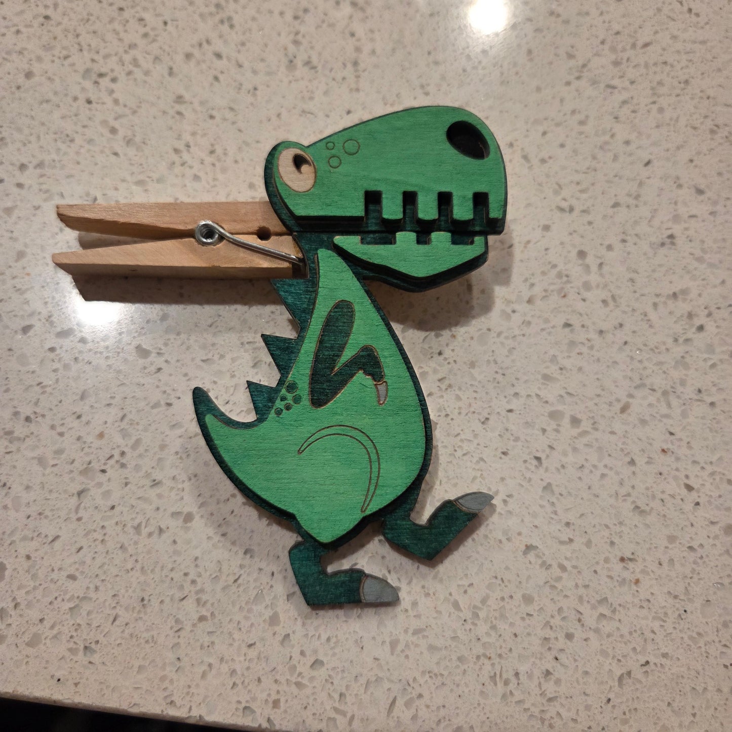 T-Rex clothes pin puppet
