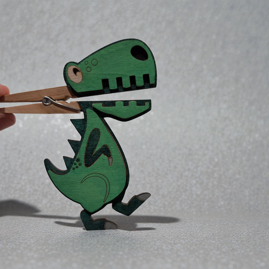 T-Rex clothes pin puppet